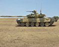 T-90 Modelo 3D vista lateral