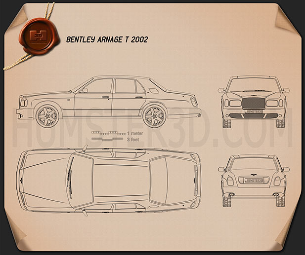 Bentley Arnage T 2002 設計図