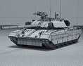 T-84U Oplot 3Dモデル wire render