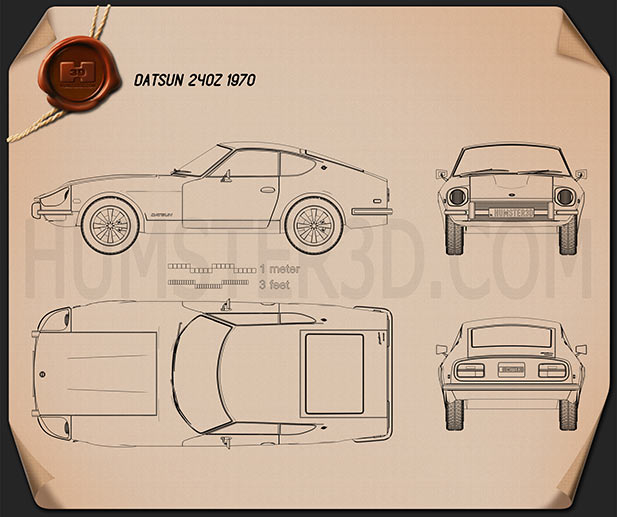 Datsun 240Z 1970 Blueprint