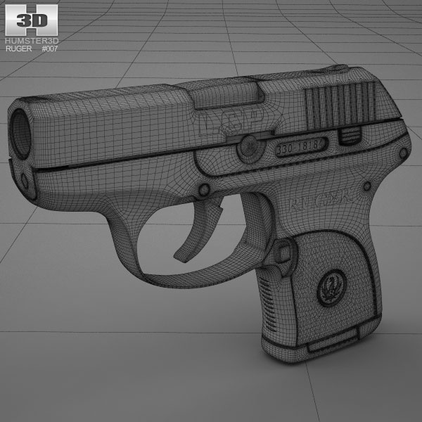 ruger-lcp-3d-model-weapon-on-hum3d