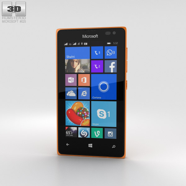 Microsoft Lumia 435 Orange 3D-Modell