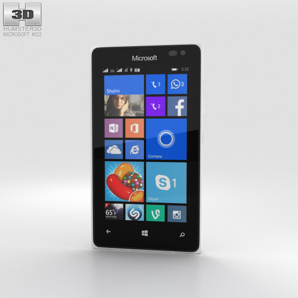 Microsoft Lumia 435 Weiß 3D-Modell