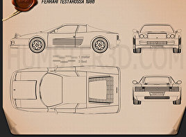 Racing car blueprint Download - Hum3D