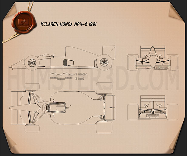 McLaren MP4-6 1991 設計図