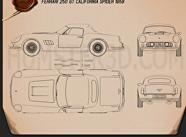 Classic Car Blueprint Download Hum3d