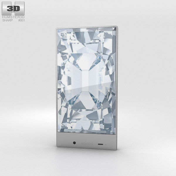 Sharp Aquos Crystal White Modèle 3D