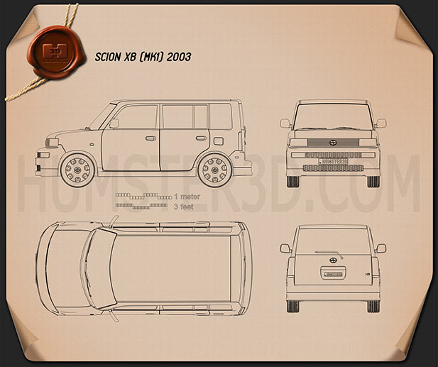 Scion xB 2003 Blueprint