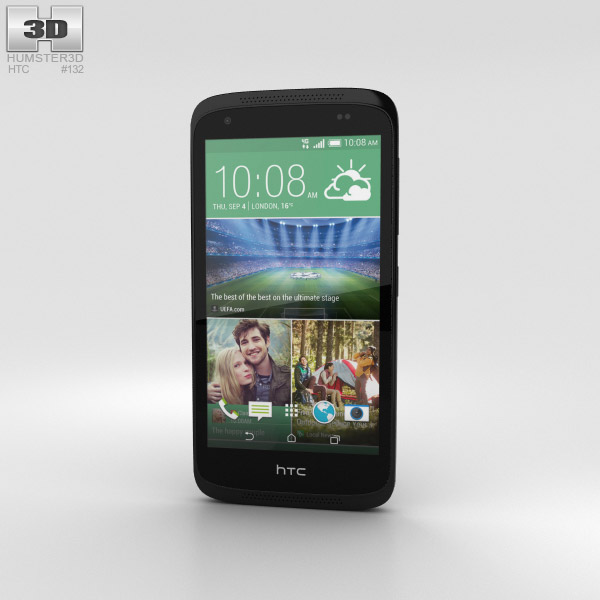 HTC Desire 526G+ Lacquer Black Modelo 3d