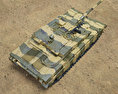 K2主戰坦克 3D模型 顶视图