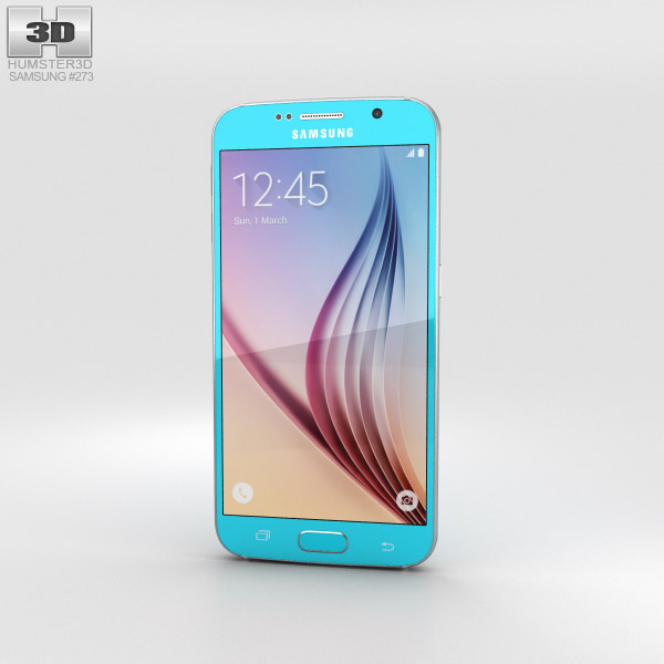 Samsung Galaxy S6 Blue Topaz Modelo 3D