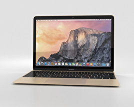 Apple MacBook Gold Modello 3D