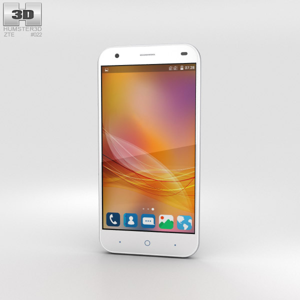 ZTE Blade S6 White 3D 모델 