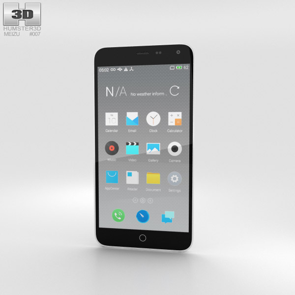 Meizu M1 Note Blanc Modèle 3D