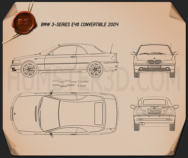 BMW 3 Series convertible (E46) 2004  Blueprint