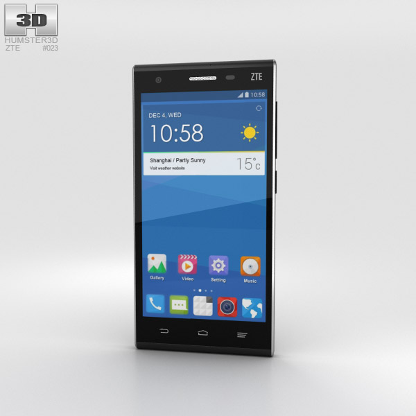 ZTE Star II Black 3D 모델 