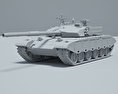 Тип 99 танк 3D модель clay render