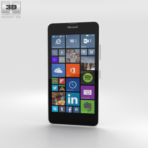 Microsoft Lumia 640 LTE Weiß 3D-Modell