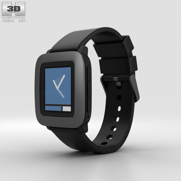 Pebble Time Black 3D model