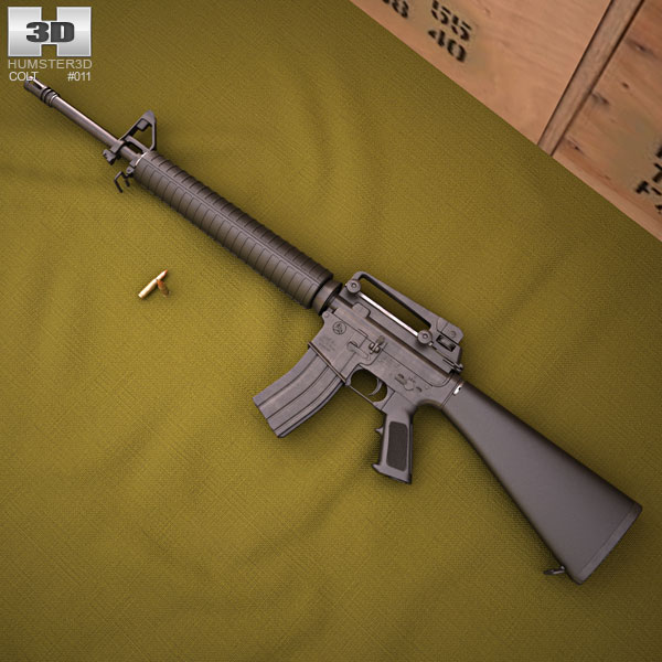 Colt M16A4 Modelo 3d