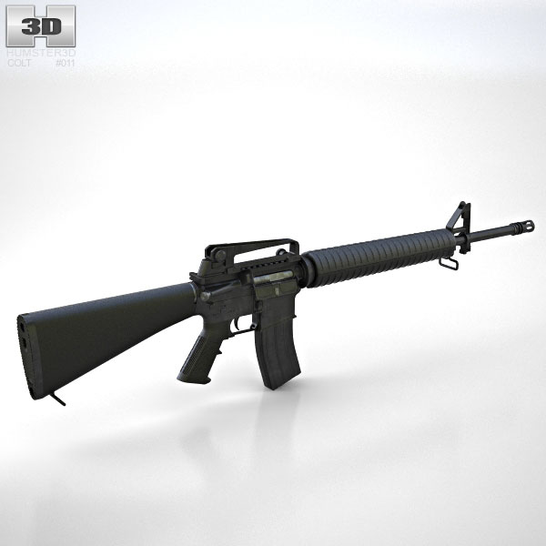 Colt M16A4 3D模型- 武器on Hum3D
