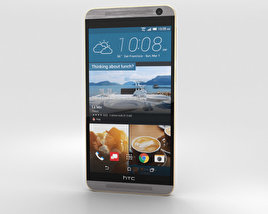 HTC One E9+ Gold Sepia 3D 모델 
