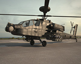 Boeing AH-64 D Apache 3D model