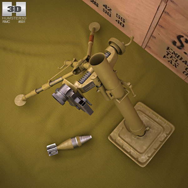 M2 Mortar Modèle 3D