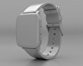 Pebble Time Steel Silver Stone Leather Band 3d model