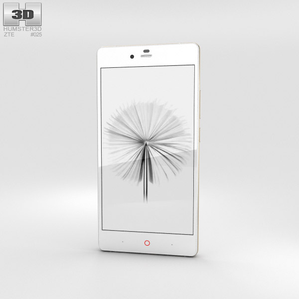 ZTE Nubia Z9 Max White 3D 모델 