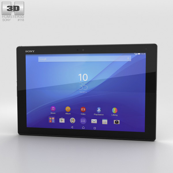 Sony Xperia Z4 Tablet LTE Noir Modèle 3D