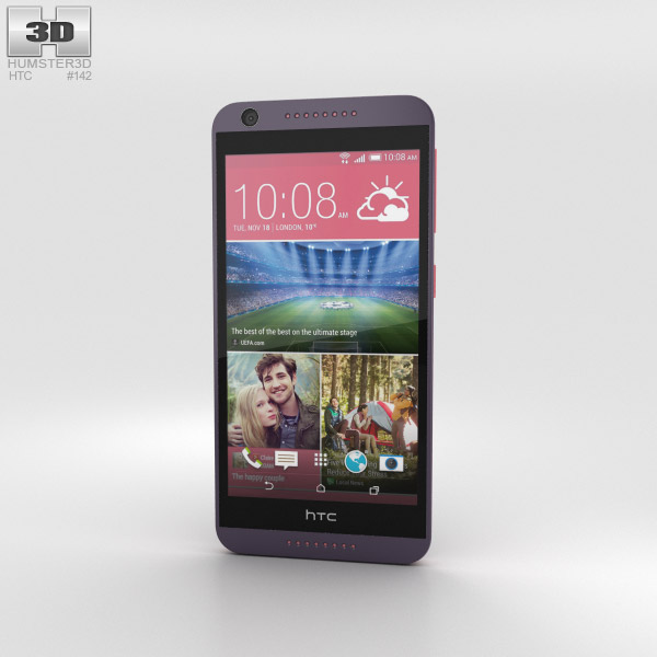 HTC Desire 626 Purple Fire 3D-Modell