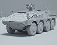 ボクサー装輪装甲車 3Dモデル clay render