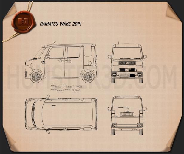 Daihatsu Wake 2015 設計図