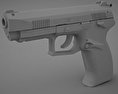龐大威力K100半自動手槍 3D模型