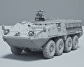 M1126 Stryker ICV 3Dモデル clay render
