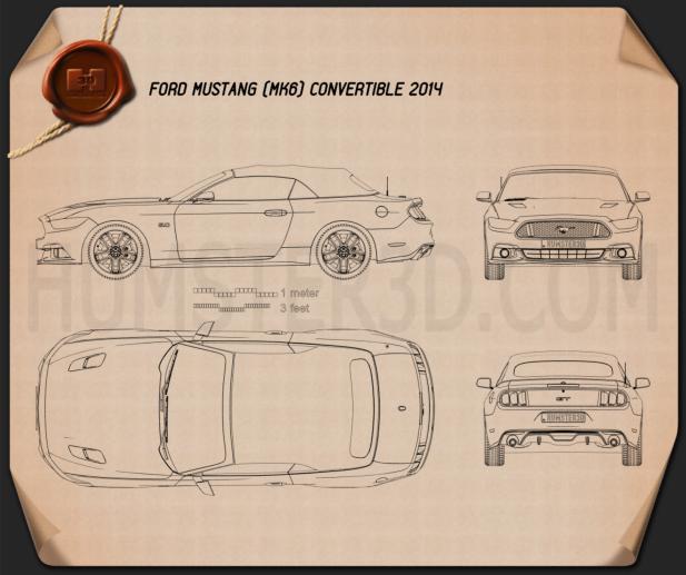 Ford Mustang convertible 2015 Blueprint