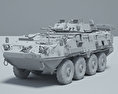 LAV-3裝甲車 3D模型 clay render