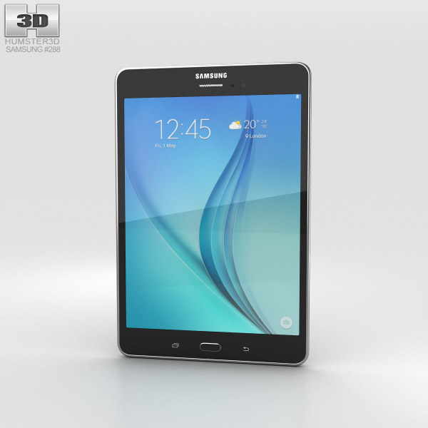 Samsung Galaxy Tab A 8.0 Smoky Titanium 3D модель