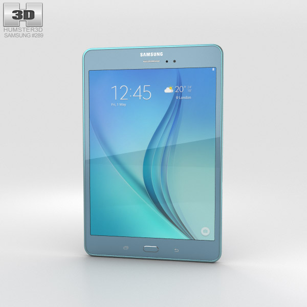 Samsung Galaxy Tab A 8.0 Smoky Blue Modelo 3D