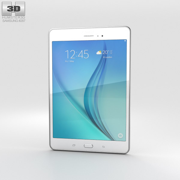 Samsung Galaxy Tab A 8.0 Branco Modelo 3d