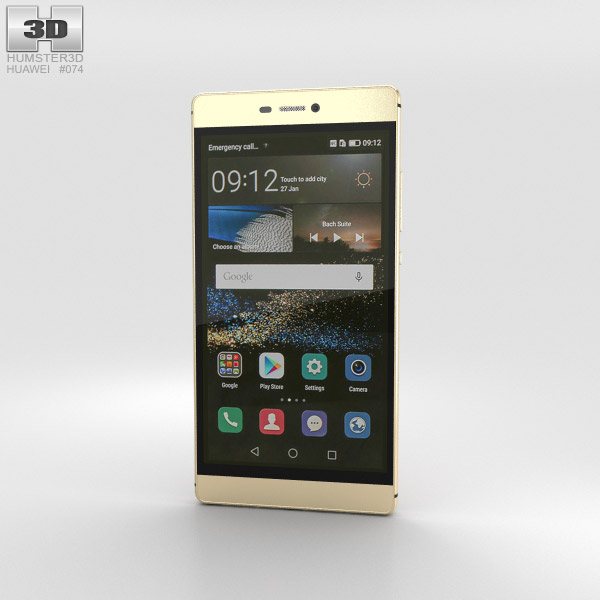 Huawei P8 Prestige Gold 3D 모델 