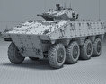VBCI Infantry 전투 차량 3D 모델  wire render