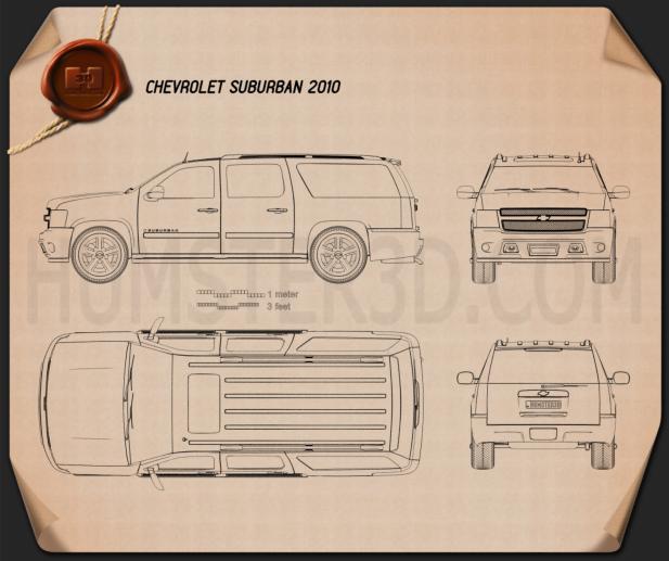 Chevrolet Suburban Disegno Tecnico