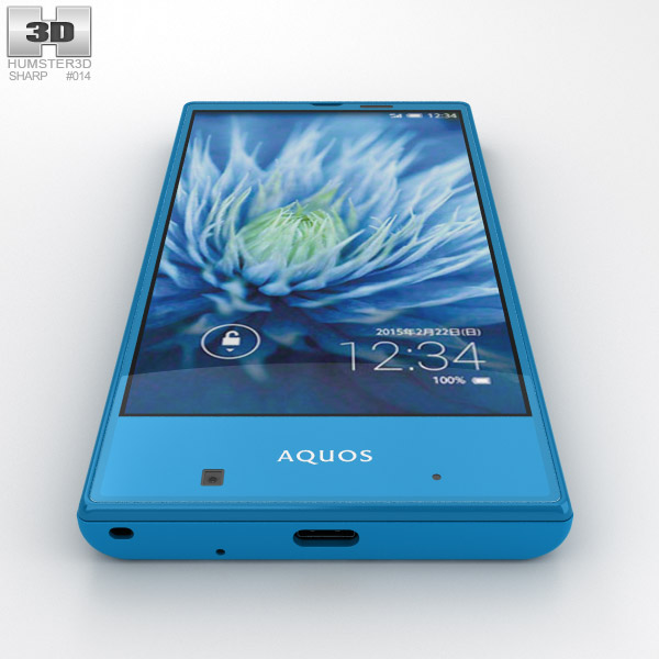 Sharp Aquos Serie Mini Shv31 Blue 3d Model Electronics On Hum3d