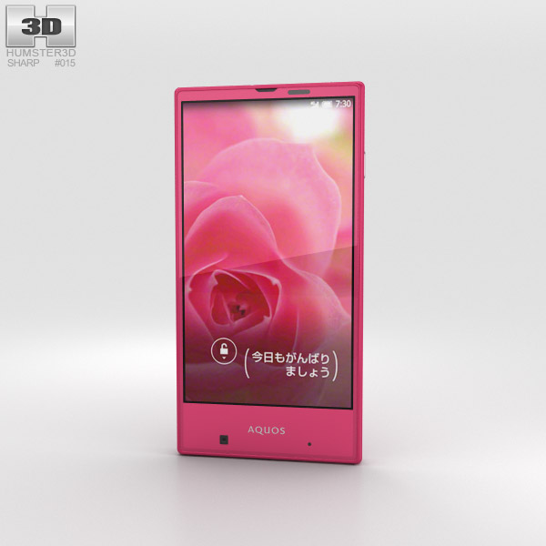 Sharp Aquos Serie mini SHV31 Pink 3D model