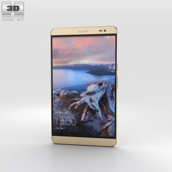 Huawei MediaPad X2 Amber Gold 3D model