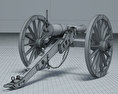 Model 1857 12-Pounder Napoleon Cannon 3d model