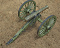 Model 1857 12-Pounder Napoleon Cannon 3d model top view