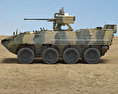 Pandur II 8X8 Armoured Personnel Carrier Modello 3D vista laterale